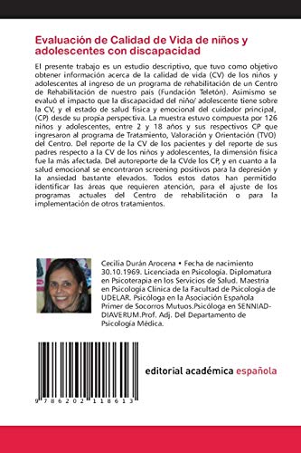 Evaluación de Calidad de Vida de niños y adolescentes con discapacidad