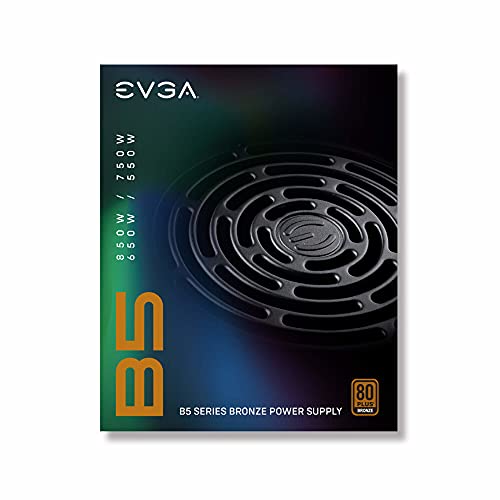 EVGA 650 B5, 80 Plus BRONZE 650W, Totalmente Modular, EVGA ECO Mode, Tamaño Compacto de 150 mm, Fuente de Alimentación 220-B5-0650-V2 (EU)