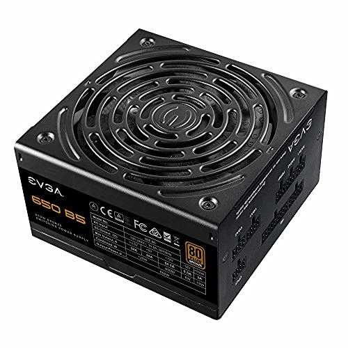 EVGA 650 B5, 80 Plus BRONZE 650W, Totalmente Modular, EVGA ECO Mode, Tamaño Compacto de 150 mm, Fuente de Alimentación 220-B5-0650-V2 (EU)