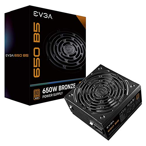 EVGA 650 B5, 80 Plus BRONZE 650W, Totalmente Modular, EVGA ECO Mode, Tamaño Compacto de 150 mm, Fuente de Alimentación 220-B5-0650-V2 (EU)