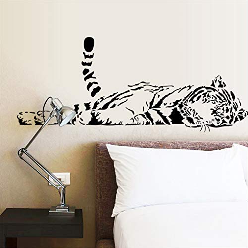 EWQHD El Nuevo Animal Negro Decúbito Lateral Tigres Etiqueta De La Pared Dormitorio Sala De La Pared Del Sitio Pegatinas Decoración Pegatinas De Pared