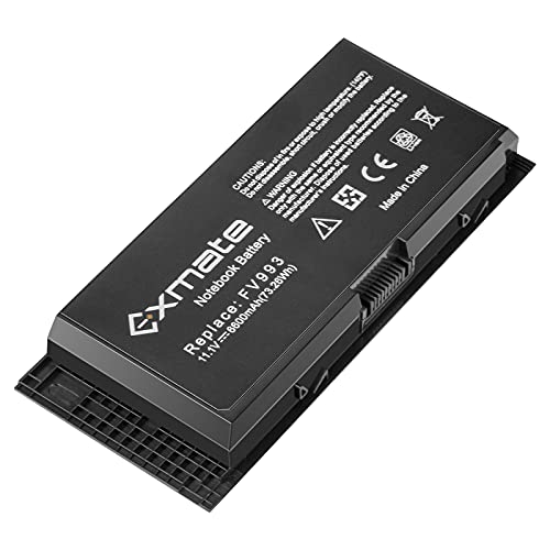 Exmate 6600mAh 73.26Wh FV993 FJJ4W R7PND X57F1 T3NT1 Bateria para DELL Precision M4600 M4700 M4800 M6600 M6700 M6800 Series