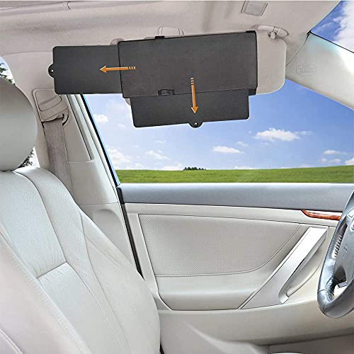 Extensor de Parasol para Coche,Junzheng Antideslumbrante Protector Ventana Coche,Parasol Coche Delantero,Bloqueador de Rayos UV para Conductor & Pasajeros