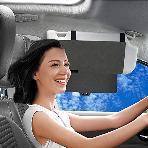 Extensor de Parasol para Coche,Junzheng Antideslumbrante Protector Ventana Coche,Parasol Coche Delantero,Bloqueador de Rayos UV para Conductor & Pasajeros