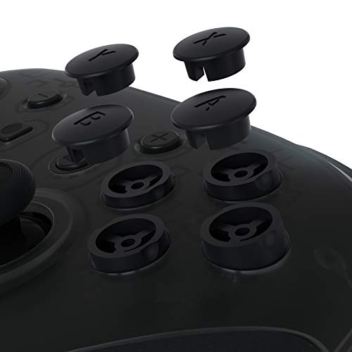 eXtremeRate Botón ABXY Intercambiable para Nintendo Switch Pro Control Accesorios DIY Repuesto de ABXY Reemplazable Botones para Mando Switch Pro-No Incluye Control-(Negro)