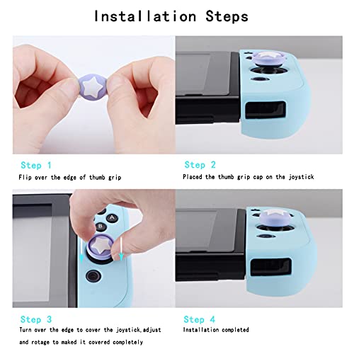 eXtremeRate PlayVital Lindos Agarres para el Pulgar para Nintendo Switch Joy-con Lite Tapas de Joystick Diseño Thumb Grips de Silicona Tapas de Pulgar para Switch Lite joycons(Oso & Koala)