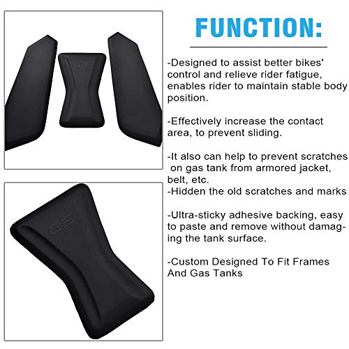 F750GS F850GS 18 19 Almohadilla de tracción del tanque Adhesivo antideslizante Adhesivo de agarre a la rodilla con gas lateral Goma autoadhesiva para F 750 GS F 850 GS F 750GS F 850GS 2018 2019