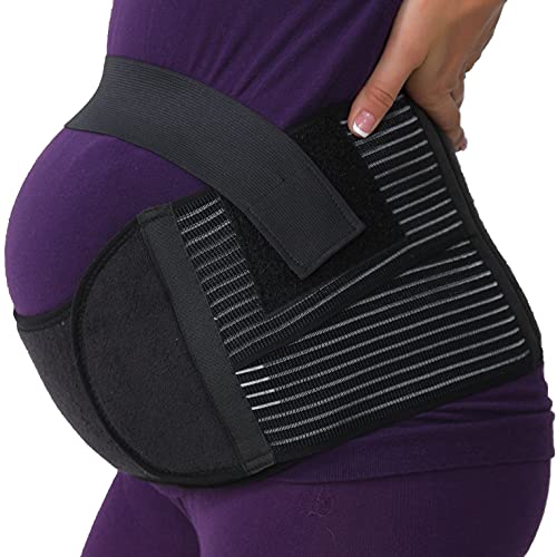 Faja de embarazo - Cinturón de maternidad - premamá banda para abdomen / cintura / espalda, apoyo para el vientre - Marca Neotech Care (Beige, M)