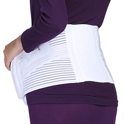 Faja de embarazo - Cinturón de maternidad - premamá banda para abdomen / cintura / espalda, apoyo para el vientre - Marca Neotech Care (Beige, M)