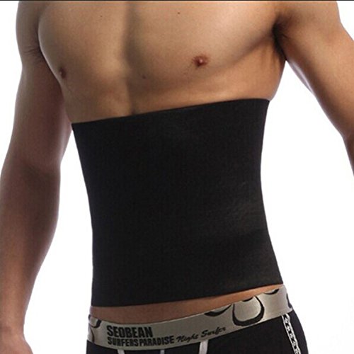 Faja Lumbar Hombre cintura Trimmer adelgazante faja - talla M (negro)