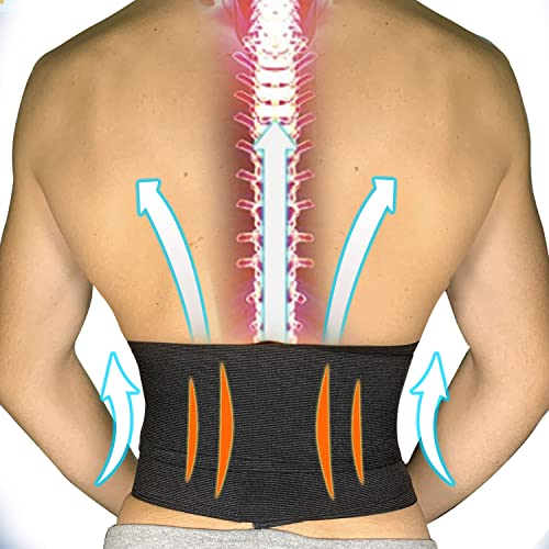 Faja lumbar mujer - Faja lumbar hombre trabajo - Faja lumbar unisex ajustable - Alivia el dolor de espalda y cintura - Cinturón lumbar ajustable