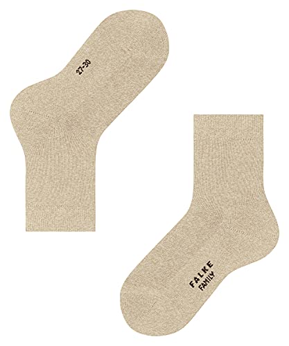 FALKE K SO Family, Calcetines Unisex niños, Algodón sostenible, Beis Melange, 31-34 1 par, Beige (Sand Mel. 4650)