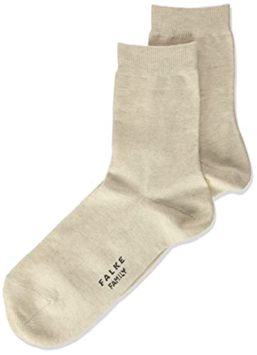 FALKE K SO Family, Calcetines Unisex niños, Algodón sostenible, Beis Melange, 31-34 1 par, Beige (Sand Mel. 4650)