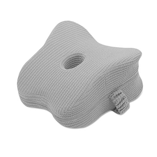 FANDARE Almohadas para piernas Almohada ortopédica Espuma con Memoria Leg Pillow Hombre Mujer para posicionamiento de piernas Espalda Cadera Rodilla Leg Pillow Gris Claro