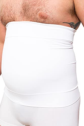 Farmacell Man 405 (Blanco, XL) Faja Elástica Moldeadora y de contencion para Hombres