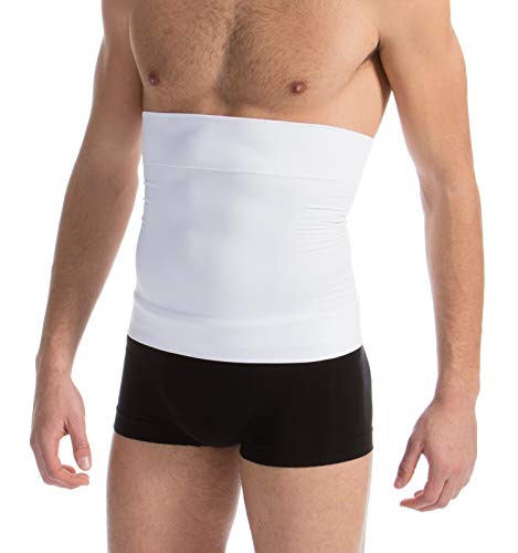 Farmacell Man 405 (Blanco, XL) Faja Elástica Moldeadora y de contencion para Hombres