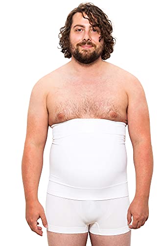 Farmacell Man 405 (Blanco, XL) Faja Elástica Moldeadora y de contencion para Hombres