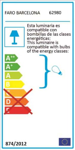 Faro Barcelona Logos 62980 - Logos-1 plafon aluminio pulio 1 x e27 20w d270mm