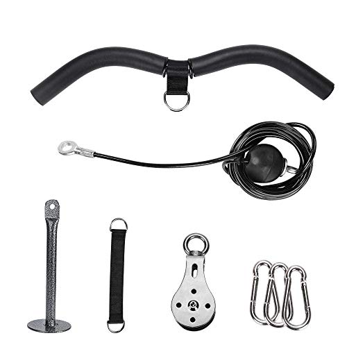 FBSPORT Poleas Gimnasio, Accesorio de Entrenamiento Fitness DIY para Triceps Pull Down, Biceps Curl, Espalda, Antebrazo, Hombro-Equipo de Gimnasio en casa