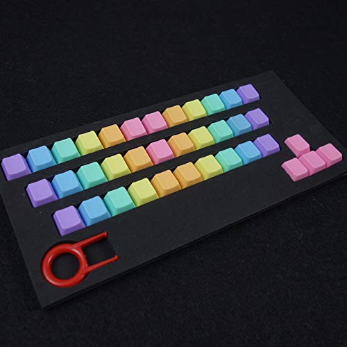 Feicuan 37 Keys Cap Cover Case ABS Colorful Replacement Keycap Universal para Teclado mecánico -Dark Color Blank