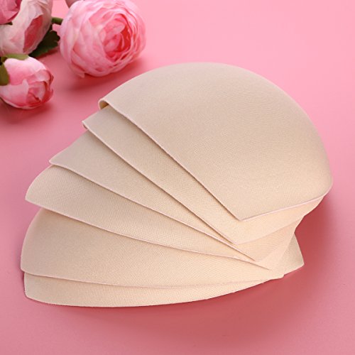 FENICAL Sujetador de Espuma de 3 Pares para Mujer Almohadillas insertables triángulo extraíble Taza reforzadora para Sujetador Deportivo Bikini (Skin-Color)