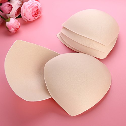 FENICAL Sujetador de Espuma de 3 Pares para Mujer Almohadillas insertables triángulo extraíble Taza reforzadora para Sujetador Deportivo Bikini (Skin-Color)