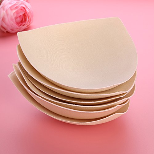 FENICAL Sujetador de Espuma de 3 Pares para Mujer Almohadillas insertables triángulo extraíble Taza reforzadora para Sujetador Deportivo Bikini (Skin-Color)