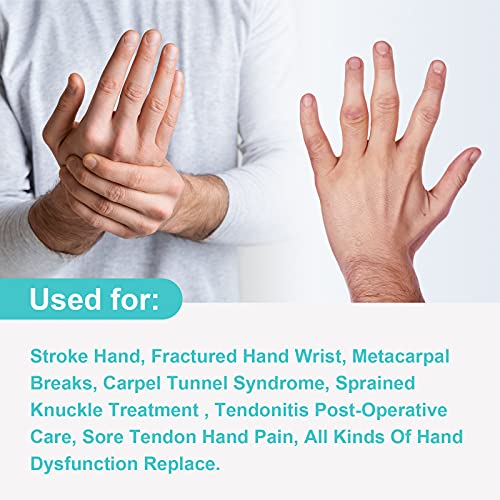 Férula de mano y dedos para trazos - Ortesis de muñeca nocturna para dedos - Pulgar, índice, envoltura estabilizadora del meñique - Soporte para artritis, tendinitis, dolor del túnel carpiano