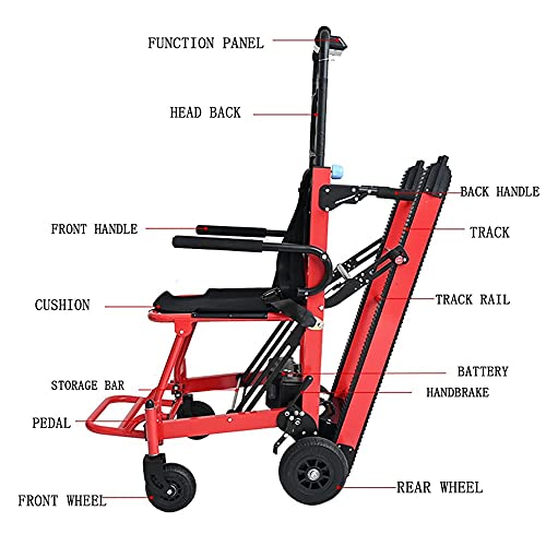 FGVDJ Camilla eléctrica para Silla de Ruedas eléctrica Plegable y Ligera para Subir escaleras, Automat Inteligente para Subir escaleras