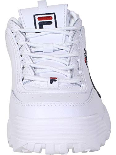 Fila Zapatillas deportivas con logo Disruptor II XL para hombre, (blanco/blanco/azul marino), 42 EU