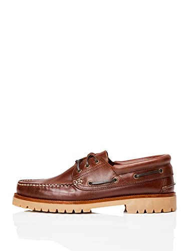 find. AMZ142 - Leather Náuticos, Zapatos para Hombre,Marron, 45/46 EU