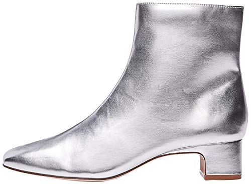 find. Botines con Puntera y Tacón Bajo Mujer, Plateado (Silver Silver), 37 EU