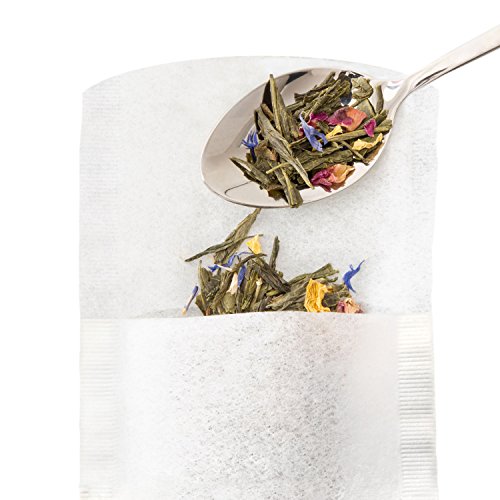 Finum - Filtros de té (100 Unidades, Capacidad máxima para 4 Tazas), Blanco, 75 x 155 mm