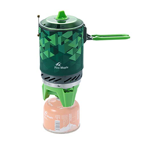 Fire-Maple FMS-X2 Hornillo Camping Portátile de Acampada al Aire Libre Mini Estufa de Camping con Piezoeléctrico Quemador de Propano Mochilero Verde