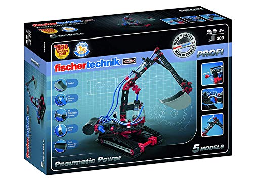 Fischertechnik Pneumatic Power – Aprende Física con este Divertidisimo Juego de Construcción con 5 Modelos Diferentes como la Excavadora