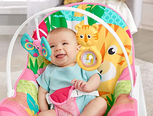 Fisher-Price - Hamaca Crece Conmigo Rock and Roar, Silla para Bebé (Mattel GYC83), Embalaje sostenible