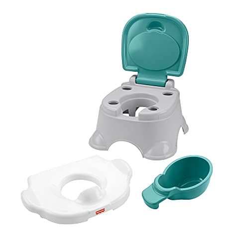 Fisher-Price Orinal 3 en 1 Aprende a ir al baño, convertible en escalón, juguete para bebés y niños (Mattel GYP61)