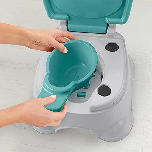 Fisher-Price Orinal 3 en 1 Aprende a ir al baño, convertible en escalón, juguete para bebés y niños (Mattel GYP61)