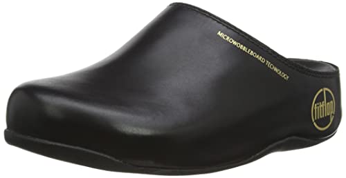 Fitflop Heritage SHUV Slipper-Leather, Obstrucción Mujer, Negro (All Black), 41 EU