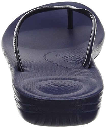 Fitflop IQUSHION Flip Flop-Solid, Chanclas Mujer, Midnight Navy, 38 EU