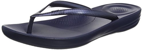 Fitflop IQUSHION Flip Flop-Solid, Chanclas Mujer, Midnight Navy, 38 EU