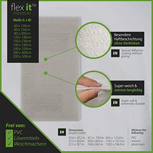 Flex it Premium - Base Antideslizante para alfombras (120 x 180 cm)