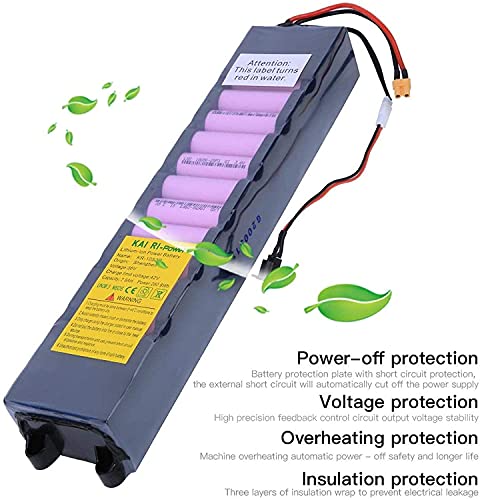 FOLOSAFENAR Batería de Litio,Recambio de Batería para Scooter Eléctrico,Batería para Scooter con Múltiples Funciones de Protección,para Scooter Eléctrico