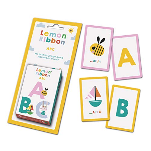 Fournier- Lemon Ribbon ABC. Mi Primer Juego para Aprender a Leer. Baraja de cartas Infantil Educativa, Color multiple (1044177) , color/modelo surtido