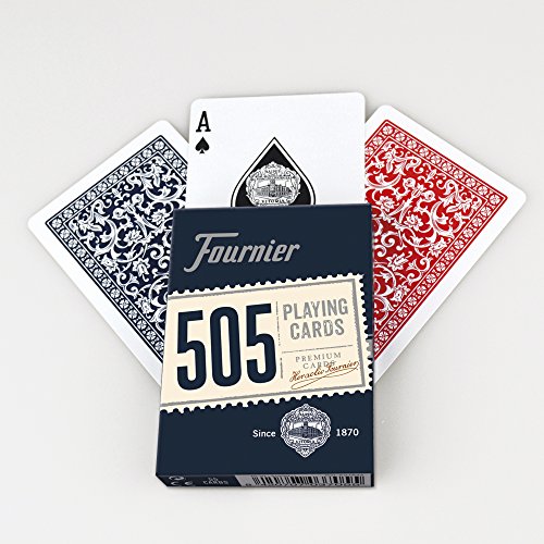 Fournier- Nº 505 Baraja Cartas Poker Clásica, Color rojo o azul (F21644) , color/modelo surtido