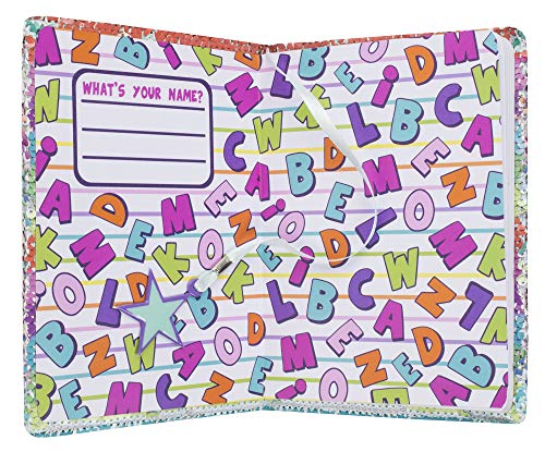 FRINGOO® Agenda Reversible de Lino con Bolígrafo Multipunto Arco Iris para Niñas Niños Diario A5 con Marcador Cuaderno Escolar de Purpurina Unicornio 80 Páginas