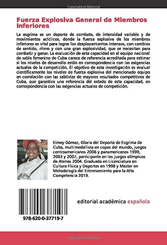 Fuerza Explosiva General de Miembros Inferiores: Sablistas del Equipo Nacional Femenino de Cuba