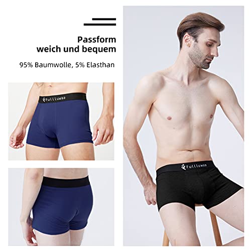 Fullluwaa Bóxer (Pack de 12) Hombre Algodón Calzoncillos-XXL