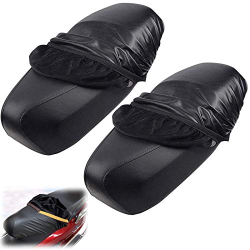 Funda de Asiento Moto 2 Piezas Funda de Asiento Scooter Funda de Cojín para Asiento de Motocicleta Impermeable y a Prueba de Polvo, Funda Protectora para Cojín para Scooter, Protector de Asiento