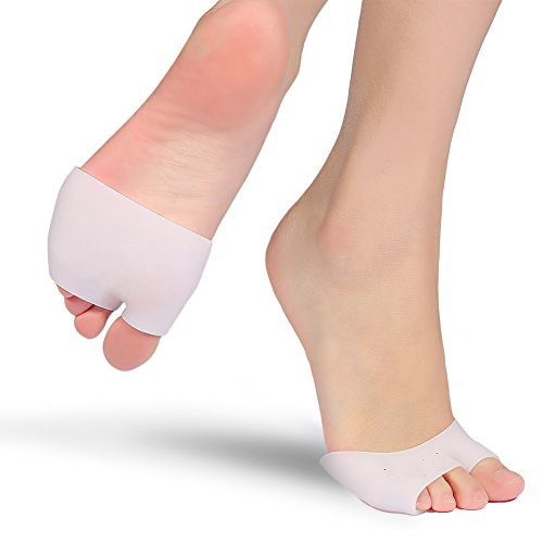 Funda de Gel para los Dedos de los Pies con protección para el antepié, Almohadillas Metatarsales soporte para pies con, cubierta protectora del pie de ballet para Zapatos de Tacón Alto